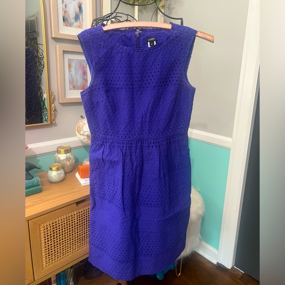 JCrew Sleeveless Eyelet Dress
